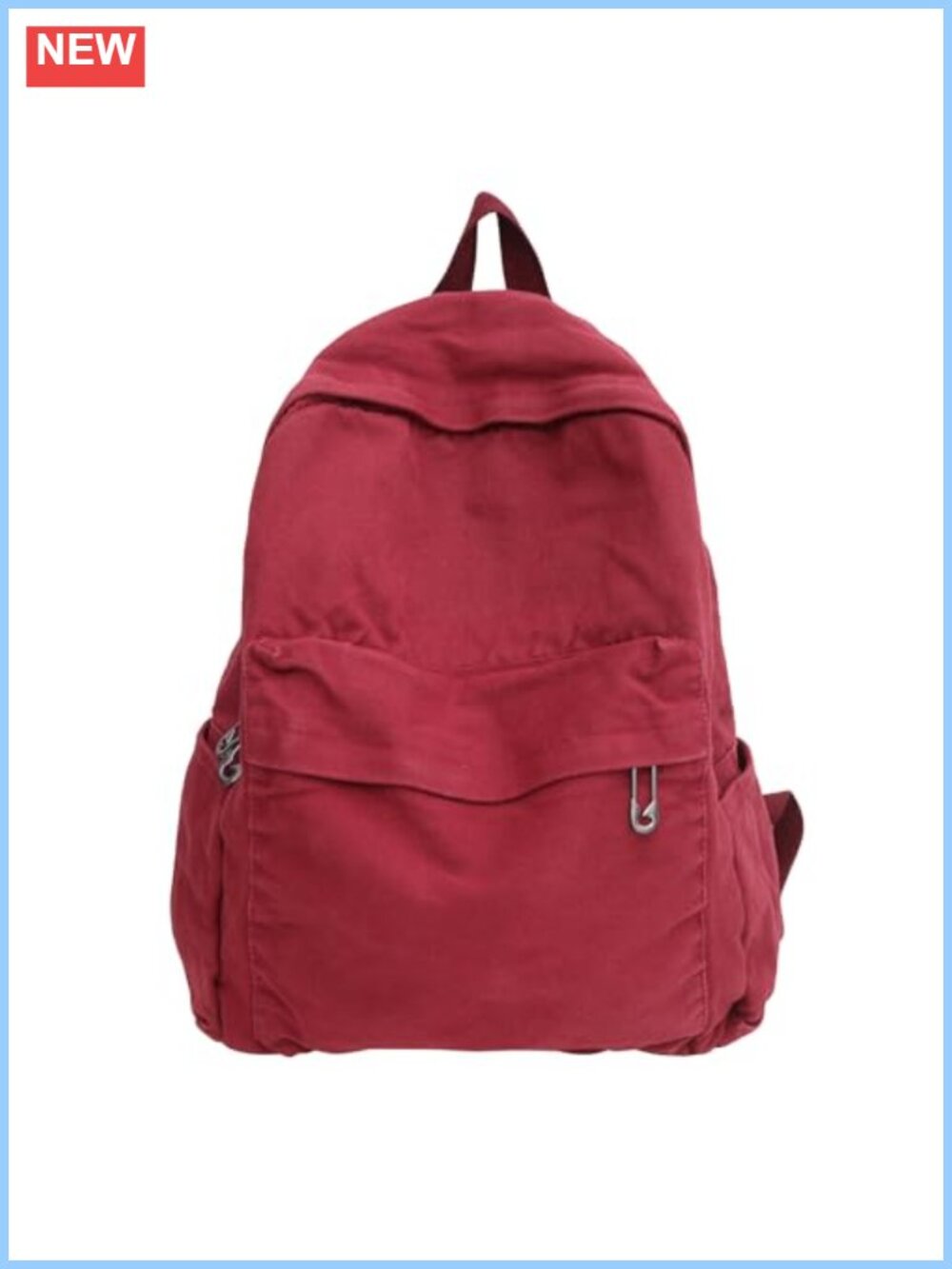 Canvas Backpack 15.6" Laptop 7-Pocket Y2K School Bag